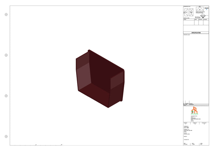 Aluminium Double Slope Gutter - Type 7 - Stopends