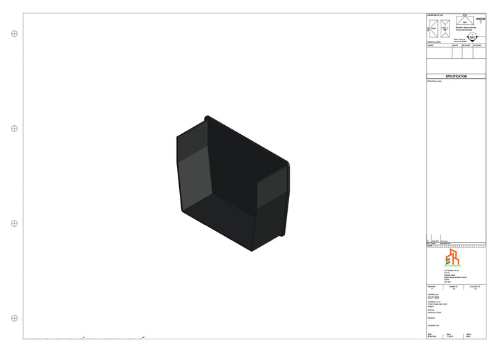 Aluminium Double Slope Gutter - Type 7 - Stopends