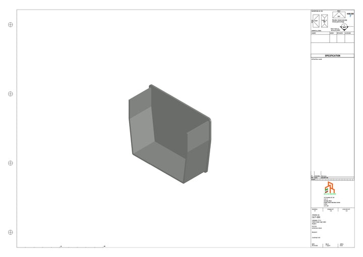 Aluminium Double Slope Gutter - Type 7 - Stopends