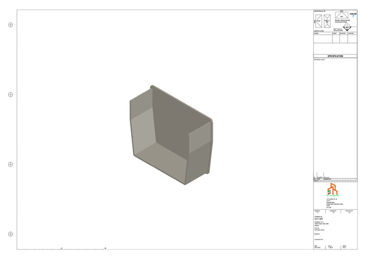 Aluminium Double Slope Gutter - Type 7 - Stopends