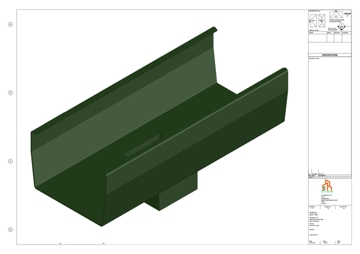 Aluminium Double Slope - Type 8 - Centre Spout - 76 Sq