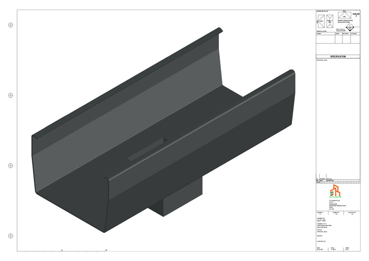 Aluminium Double Slope - Type 8 - Centre Spout - 76 Sq