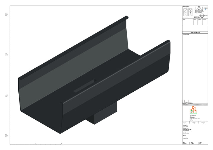 Aluminium Double Slope - Type 8 - Centre Spout - 76 Sq