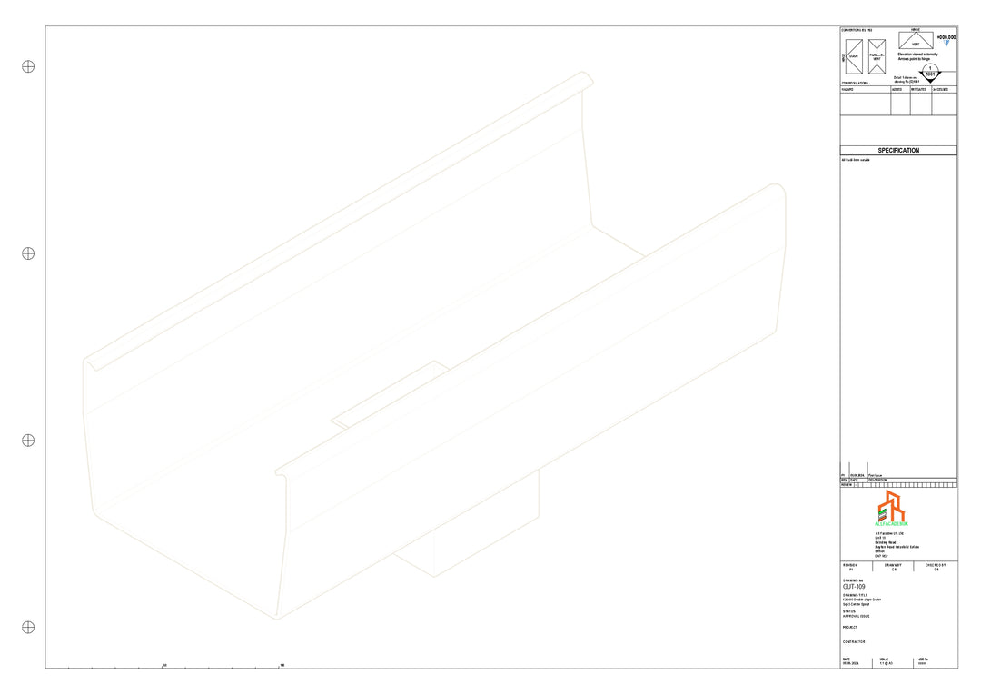 Aluminium Double Slope - Type 8 - Centre Spout - 76 Sq