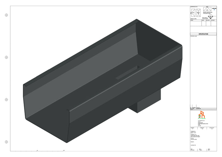 Aluminium Double Slope - Type 8 - End Spout - 76 Sq
