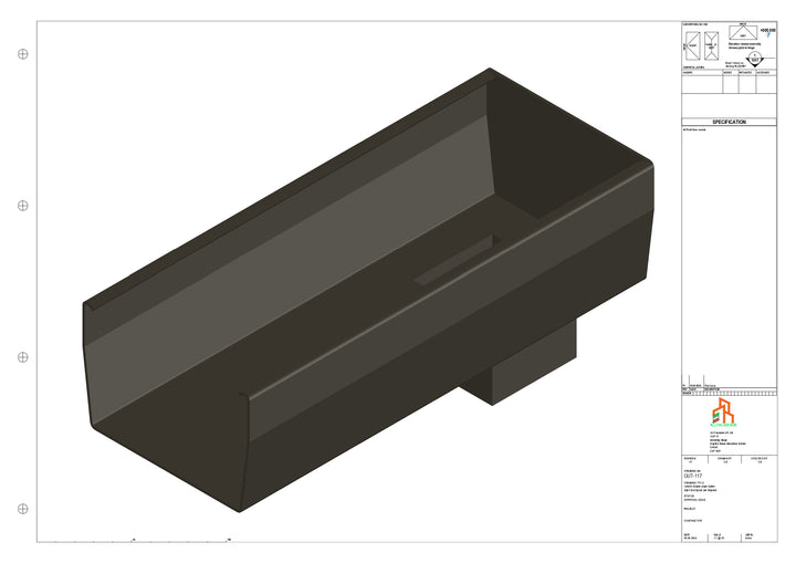 Aluminium Double Slope - Type 8 - End Spout - 76 Sq