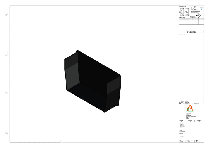 Aluminium Double Slope Gutter - Type 8 - Stopend