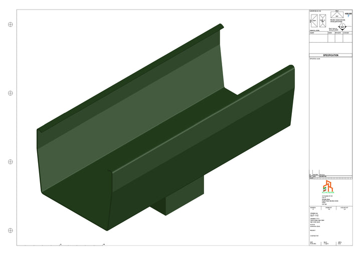 Aluminium Double Slope - Type 9 - Centre Spout - 76 Sq