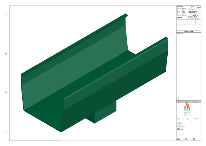 Aluminium Double Slope - Type 9 - Centre Spout - 76 Sq