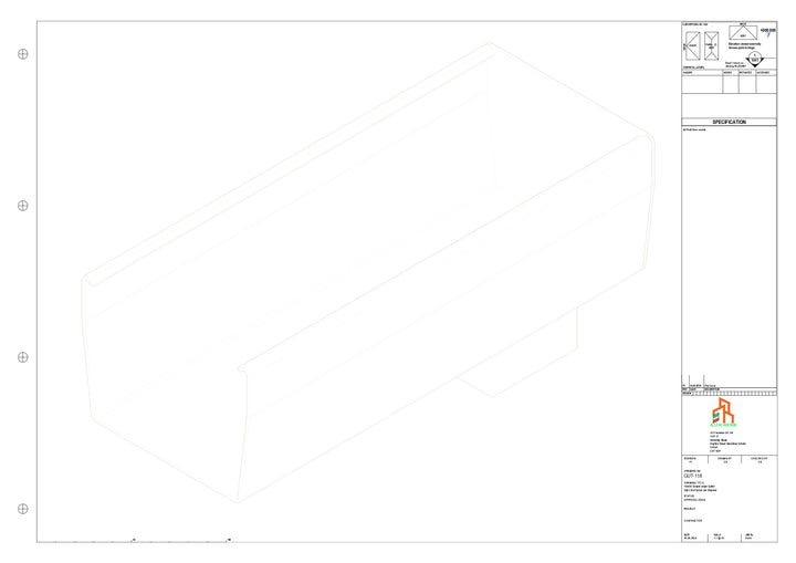 Aluminium Double Slope - Type 9 - End Spout - 76 Sq