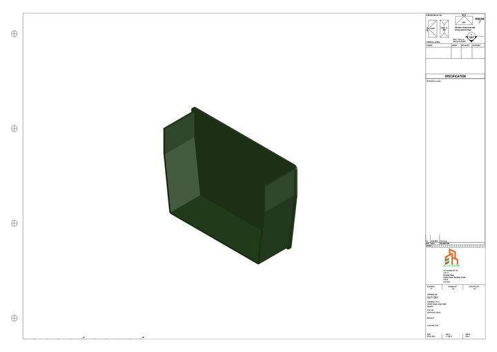 Aluminium Double Slope Gutter - Type 9 - Stopend