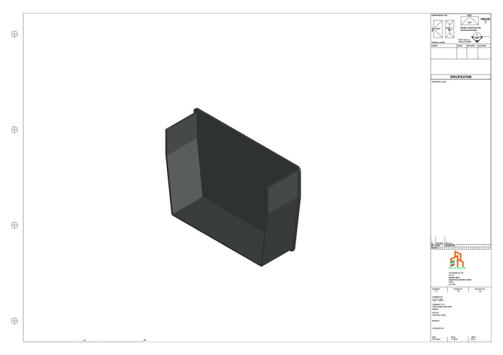 Aluminium Double Slope Gutter - Type 9 - Stopend