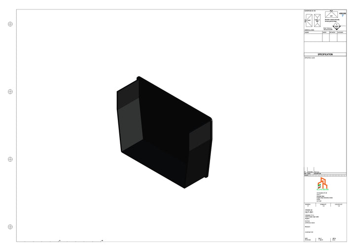 Aluminium Double Slope Gutter - Type 9 - Stopend