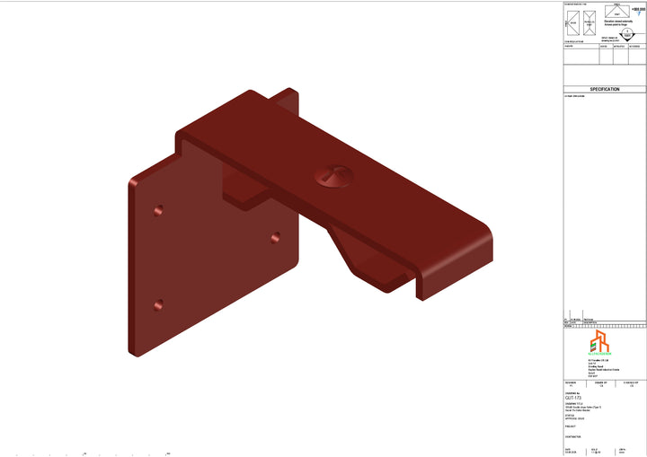 Aluminium Double Slope Secret Fix Bracket - Type 8