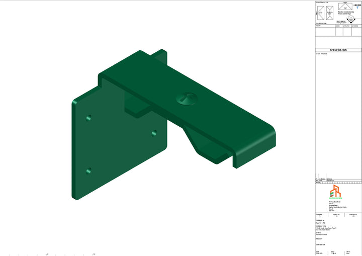 Aluminium Double Slope Secret Fix Bracket - Type 8