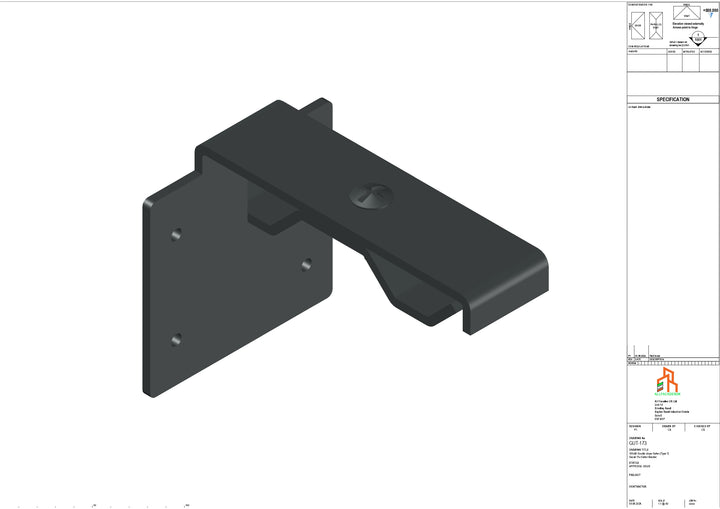 Aluminium Double Slope Secret Fix Bracket - Type 8
