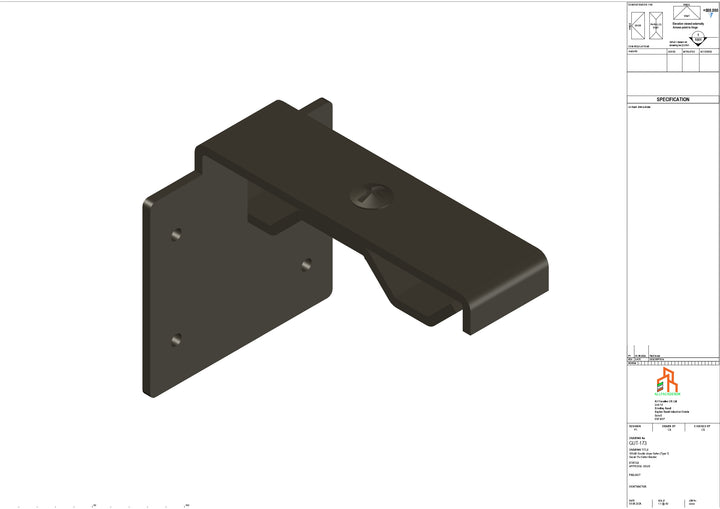 Aluminium Double Slope Secret Fix Bracket - Type 8