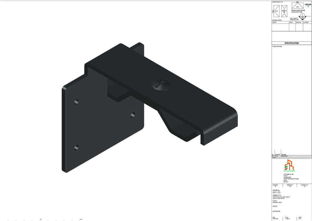 Aluminium Double Slope Secret Fix Bracket - Type 8