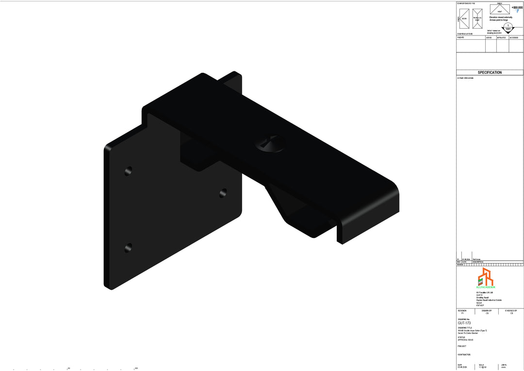 Aluminium Double Slope Secret Fix Bracket - Type 8
