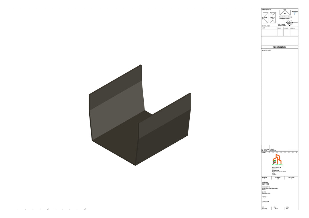 Aluminium Double Slope Butt Strap - Type 7