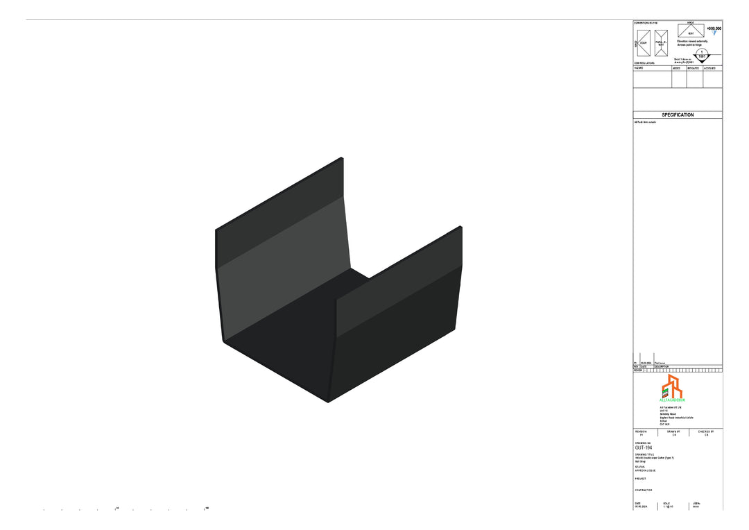 Aluminium Double Slope Butt Strap - Type 7