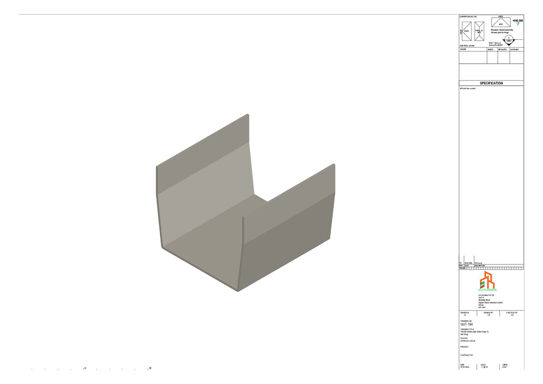 Aluminium Double Slope Butt Strap - Type 7