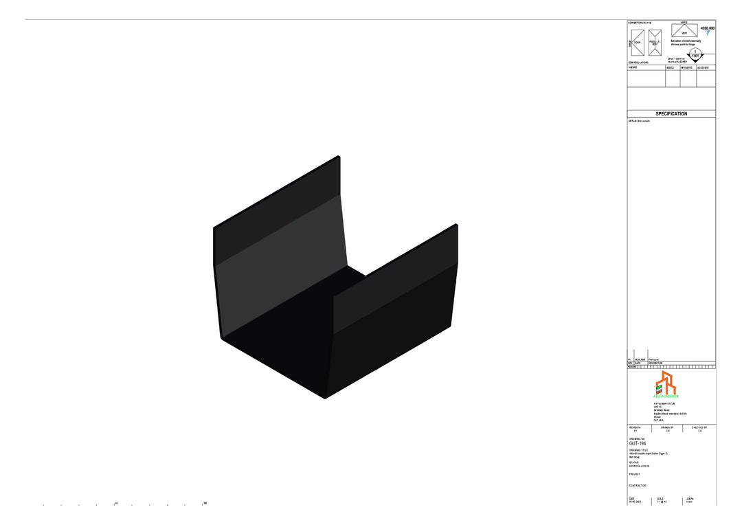 Aluminium Double Slope Butt Strap - Type 7