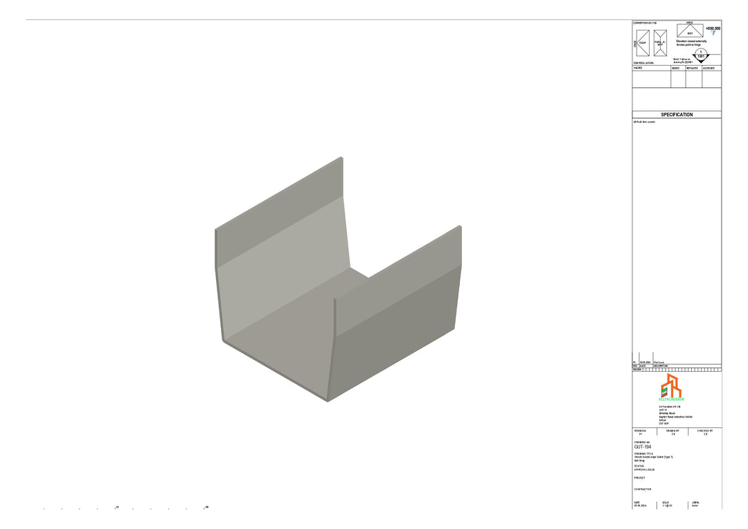 Aluminium Double Slope Butt Strap - Type 7