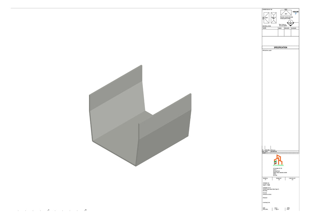 Aluminium Double Slope Butt Strap - Type 7