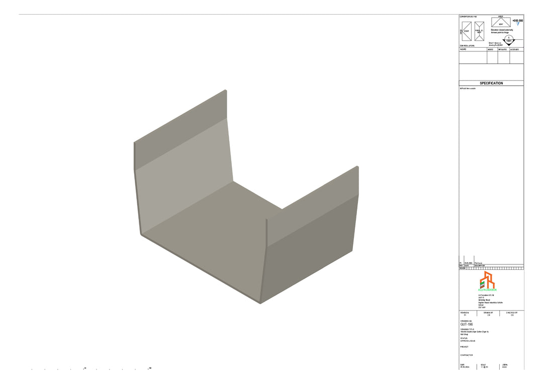 Aluminium Double Slope Butt Strap - Type 9
