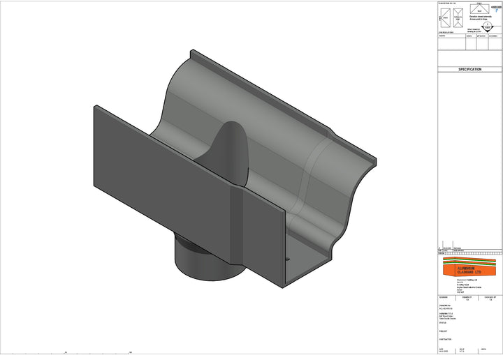 Cast Aluminium Moulded No46 Ogee Gutter Outlet Double Socket