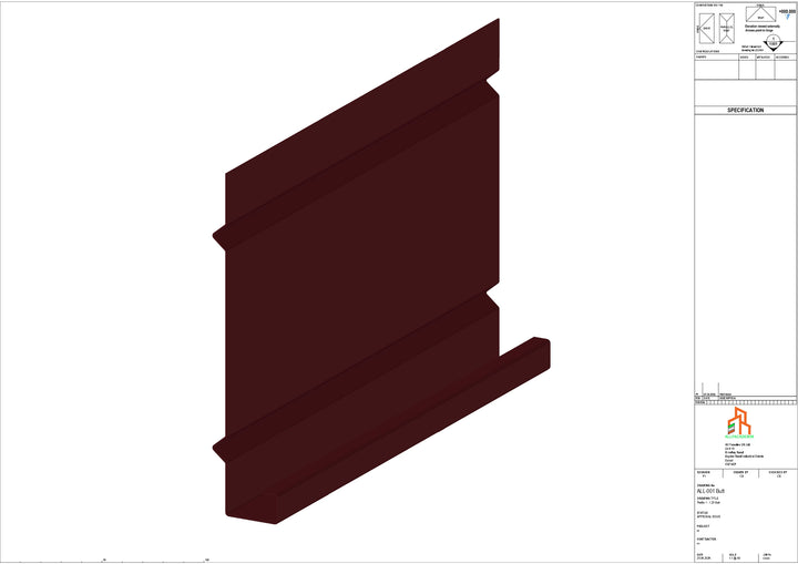 Aluminium Fascia Board - Type 1 - Butt Strap