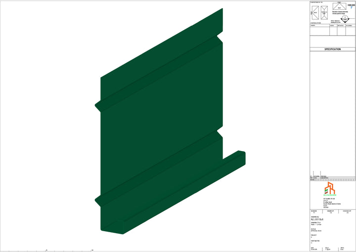 Aluminium Fascia Board - Type 1 - Butt Strap