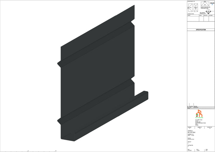 Aluminium Fascia Board - Type 1 - Butt Strap