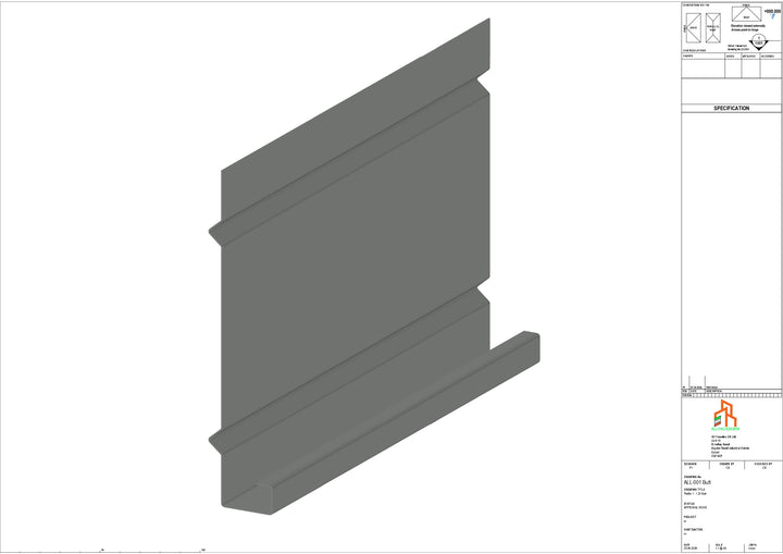 Aluminium Fascia Board - Type 1 - Butt Strap