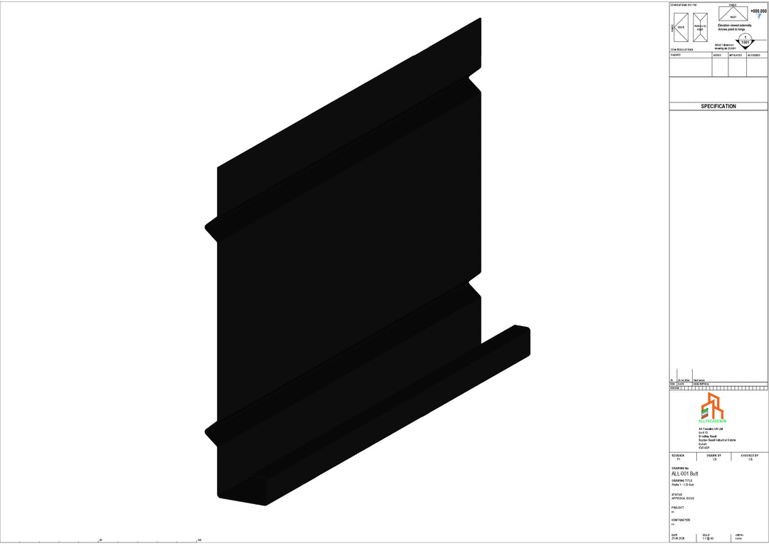 Aluminium Fascia Board - Type 1 - Butt Strap