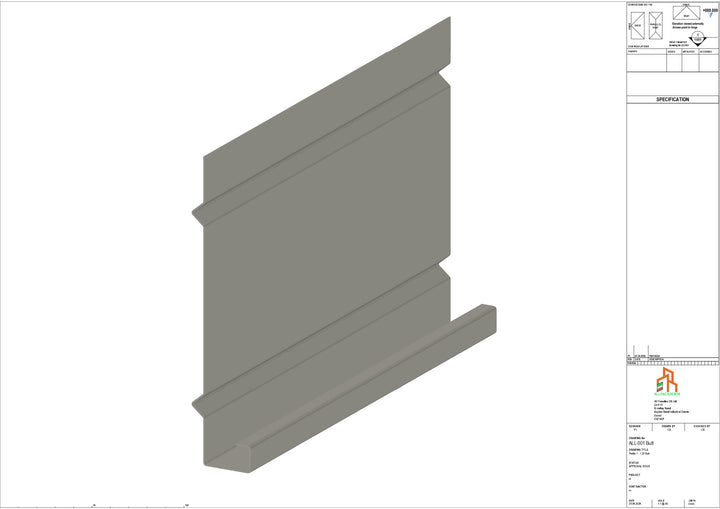 Aluminium Fascia Board - Type 1 - Butt Strap