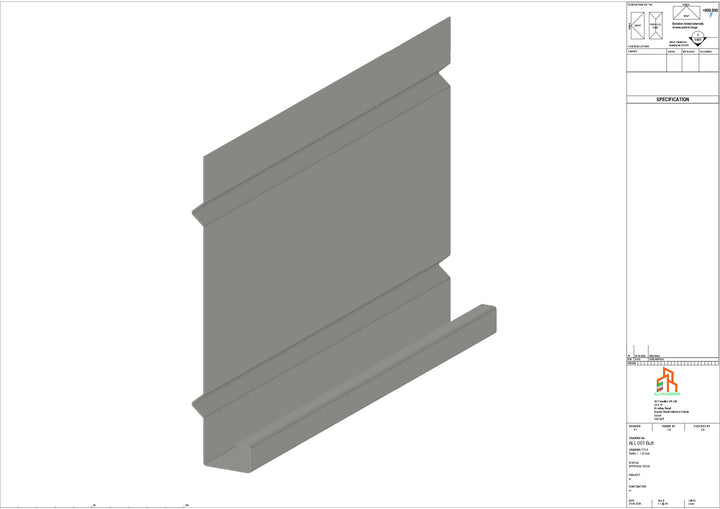 Aluminium Fascia Board - Type 1 - Butt Strap