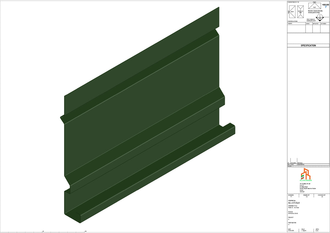 Aluminium Fascia Board - Type 10 - Butt Strap