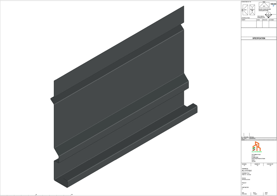 Aluminium Fascia Board - Type 10 - Butt Strap