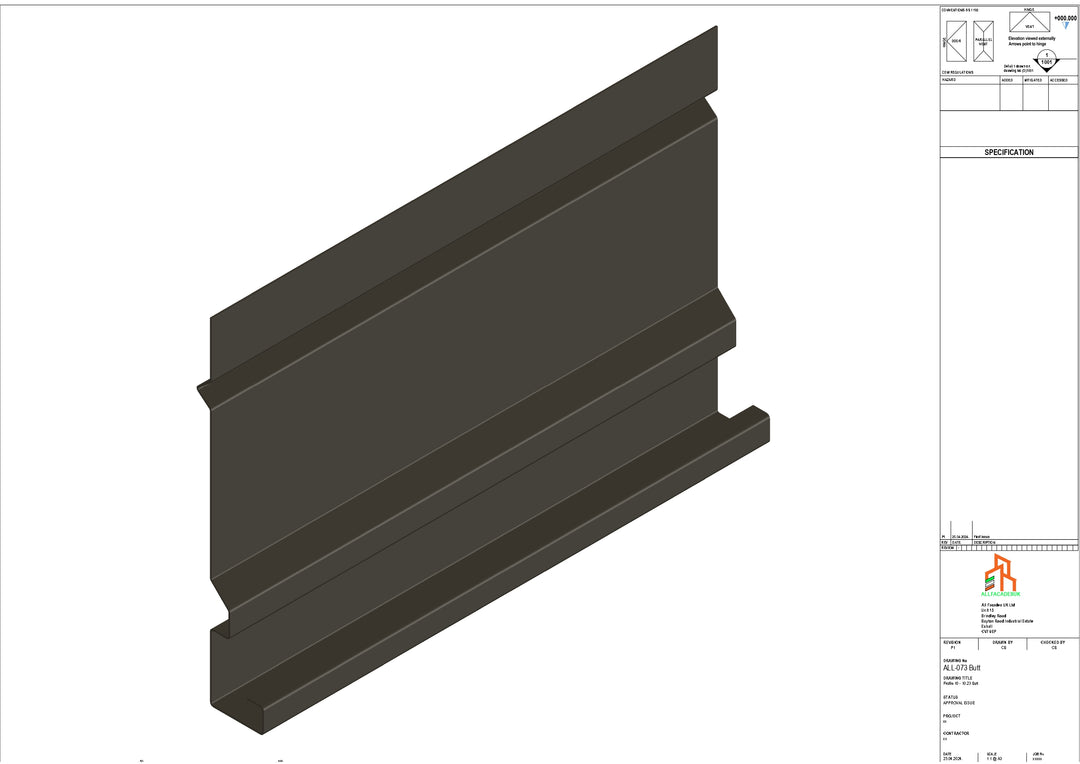 Aluminium Fascia Board - Type 10 - Butt Strap