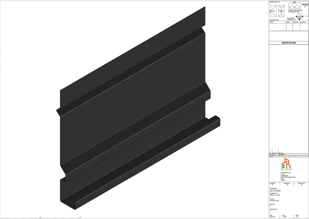 Aluminium Fascia Board - Type 10 - Butt Strap