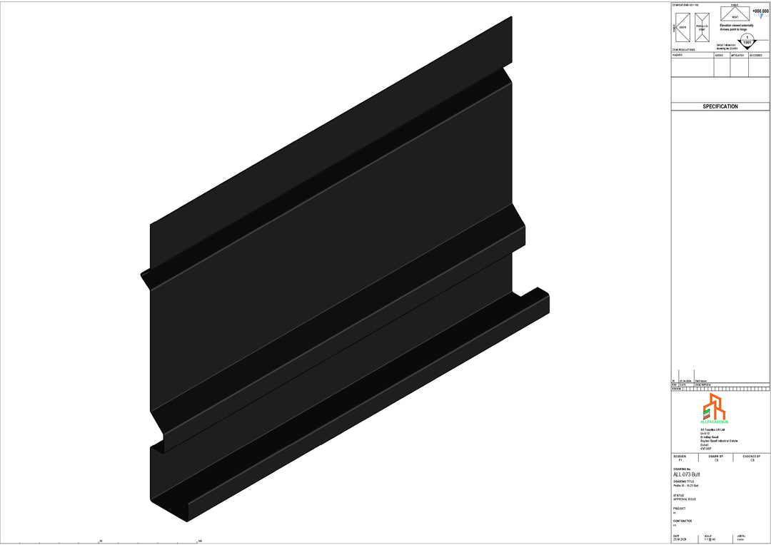 Aluminium Fascia Board - Type 10 - Butt Strap