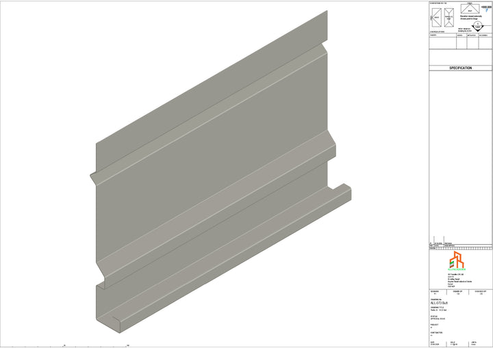 Aluminium Fascia Board - Type 10 - Butt Strap