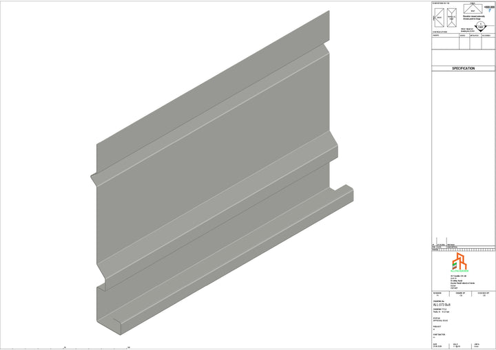 Aluminium Fascia Board - Type 10 - Butt Strap