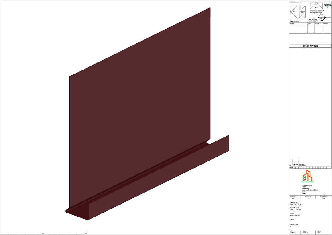 Aluminium Fascia Board - Type 11 - Butt Strap