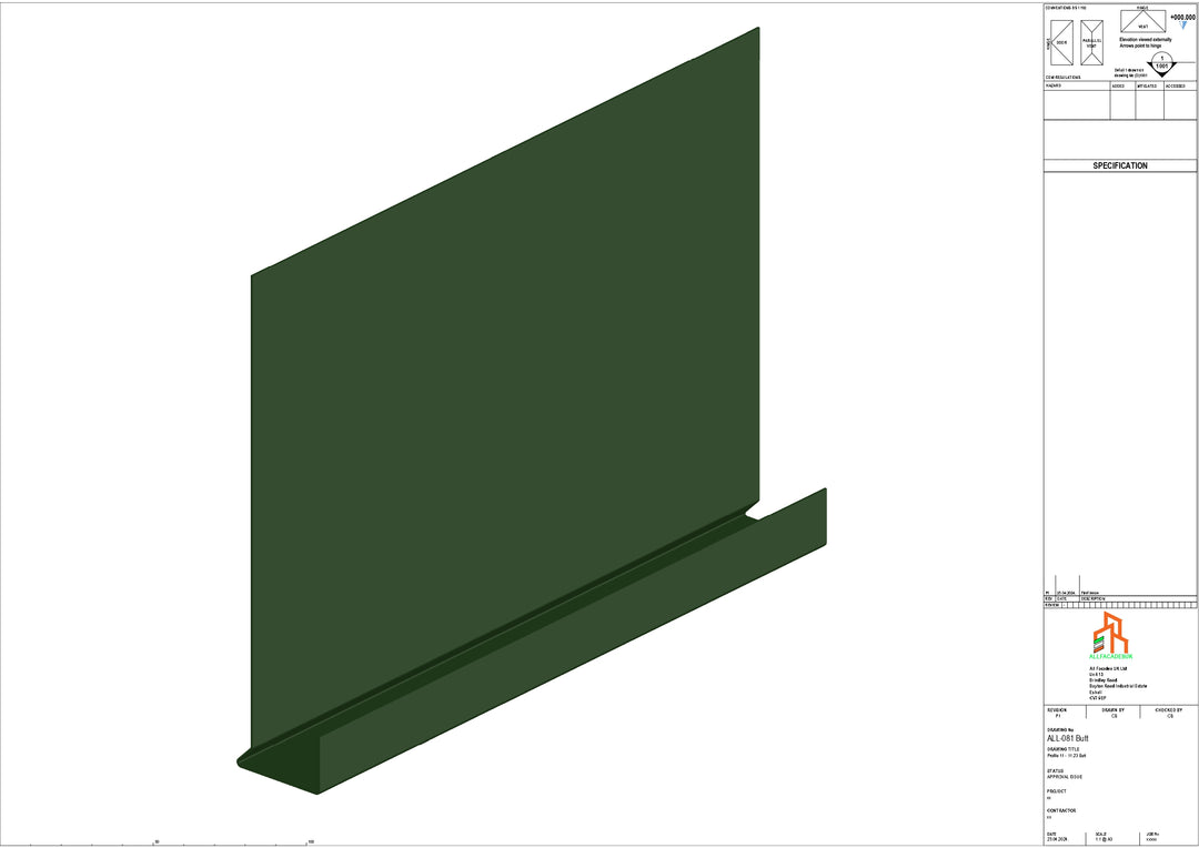 Aluminium Fascia Board - Type 11 - Butt Strap