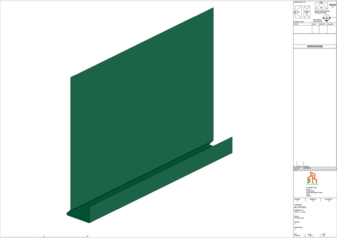 Aluminium Fascia Board - Type 11 - Butt Strap