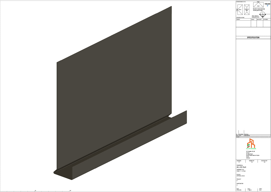 Aluminium Fascia Board - Type 11 - Butt Strap