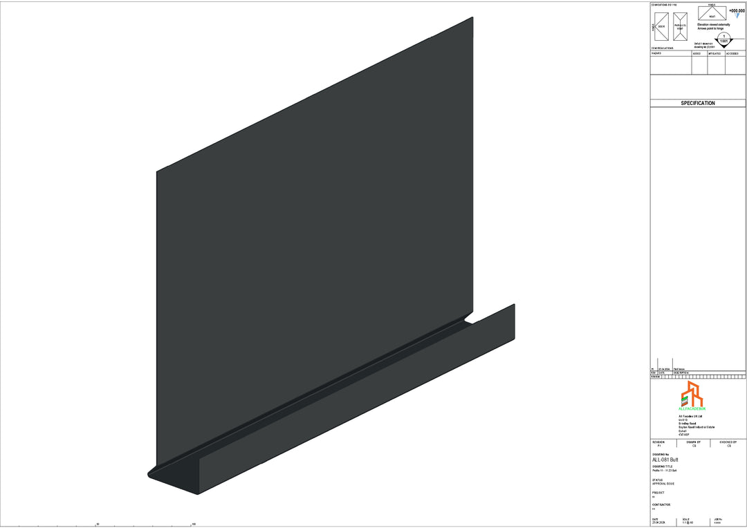 Aluminium Fascia Board - Type 11 - Butt Strap